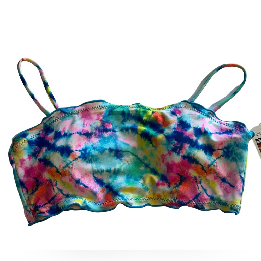 No Boundaries Vibrant Tie-Dye Bikini Top